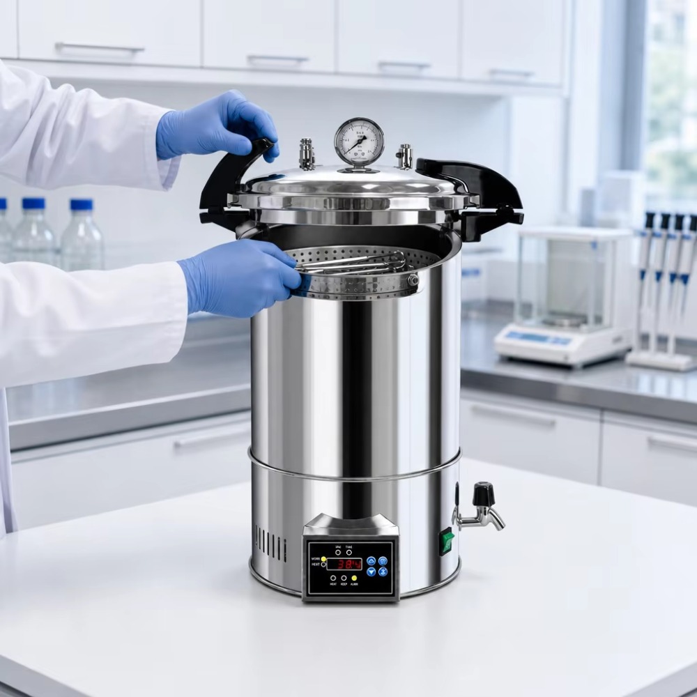 جهاز تعقيم بالبخار رقمي سعة 24 - مراجعة Medical Laboratory وسعره