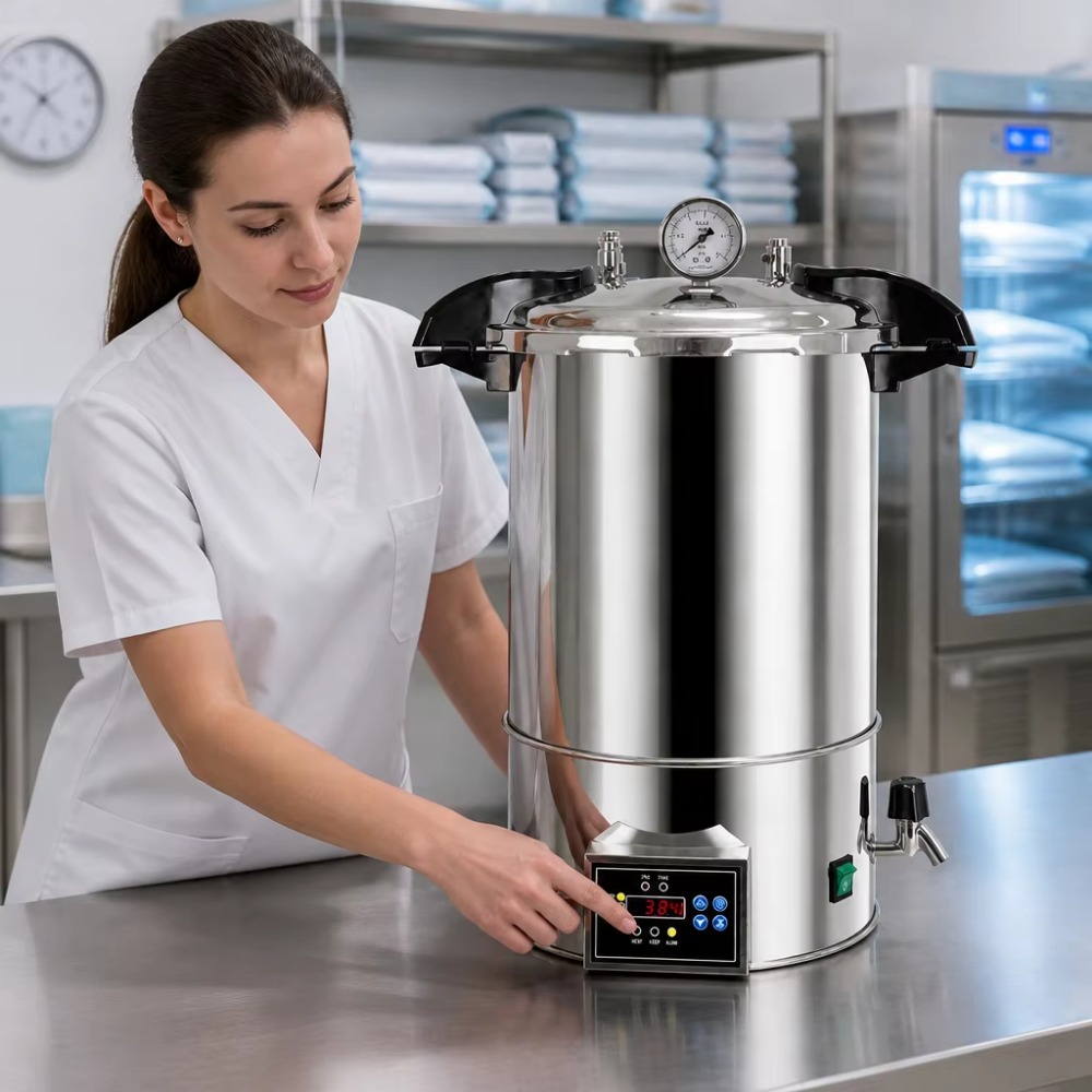 جهاز تعقيم بالبخار رقمي سعة 24 - مراجعة Medical Laboratory وسعره